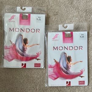 2 pairs Mondor Ultra Soft Footed Tights - Suntan